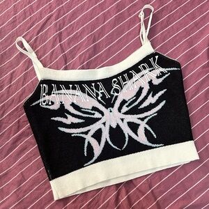 Black and White Graphic Cami Top